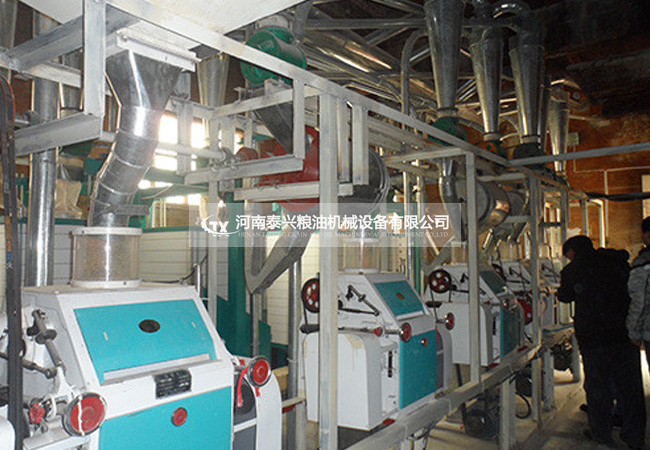 鞏義30噸落地式面粉機安裝案例